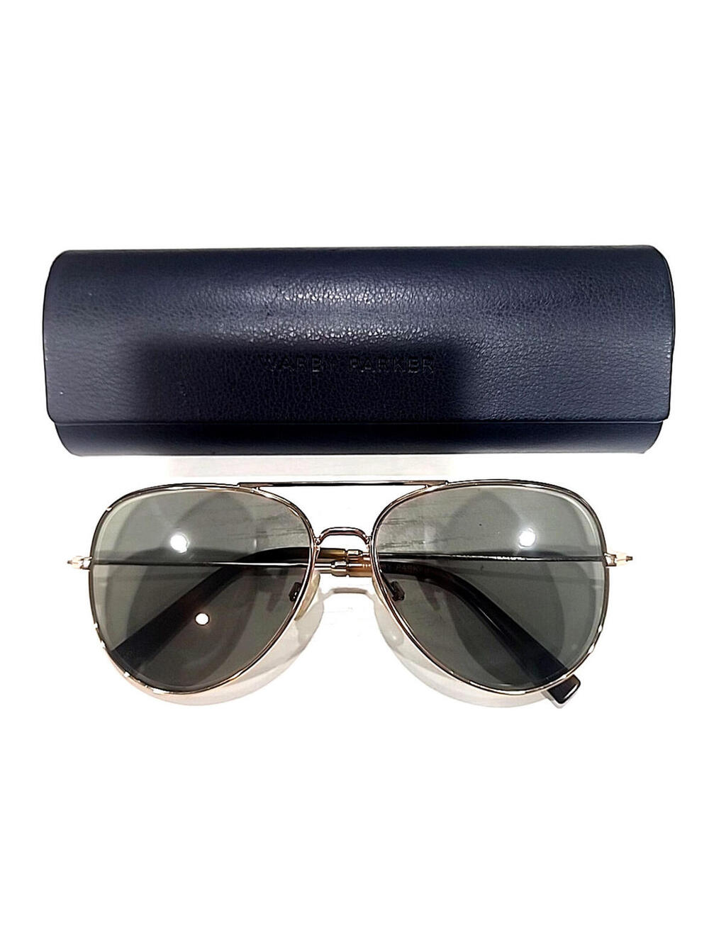 Warby Parker Raider W2403 *No Lenses Gold Unisex Sunglasses Frame 58-14 140 Case